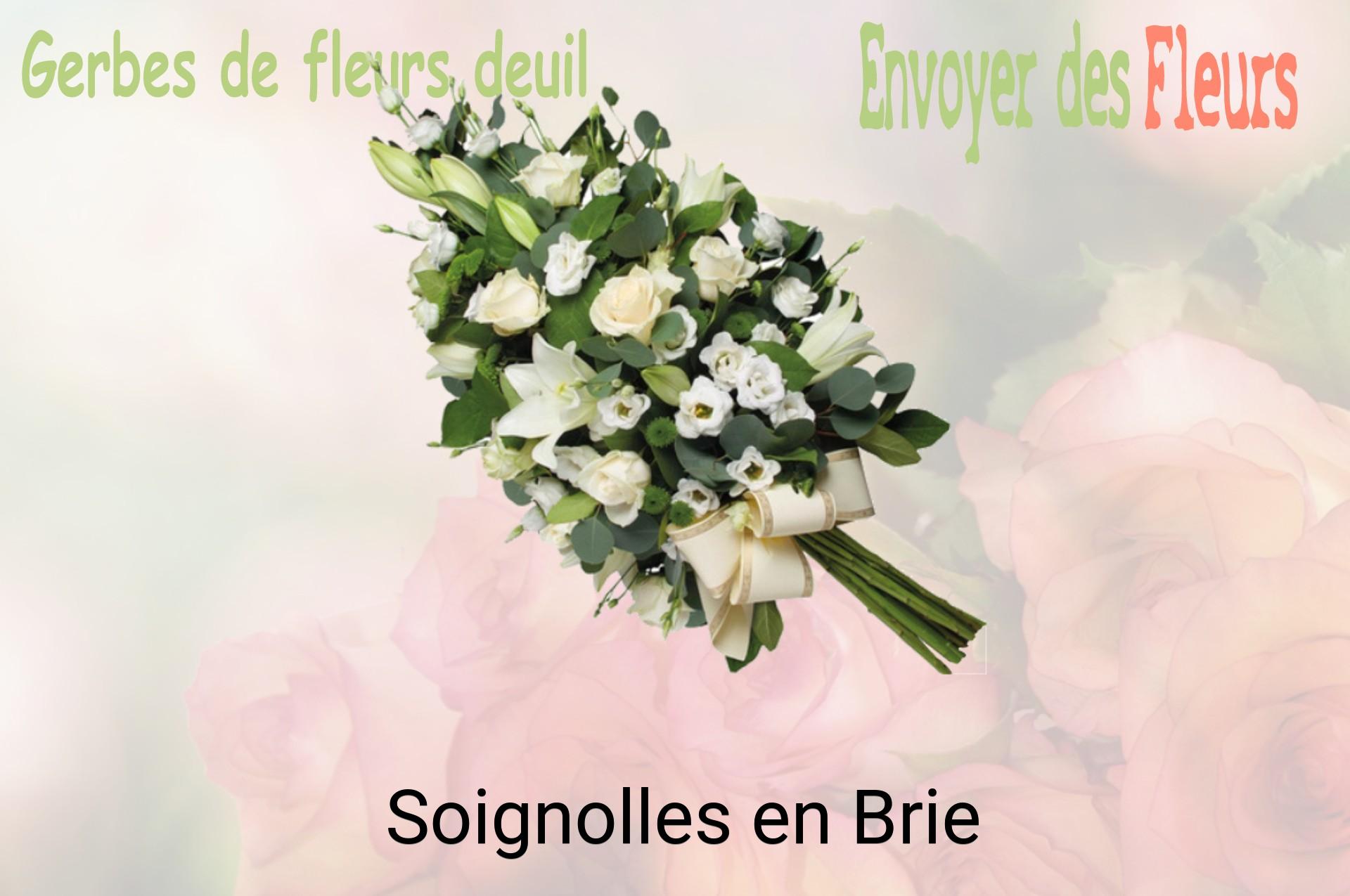 Gerbe de fleurs de deuil livrée à Soignolles-en-Brie